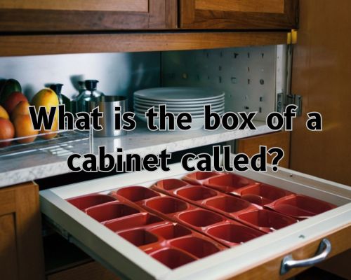 a box in a cabinet