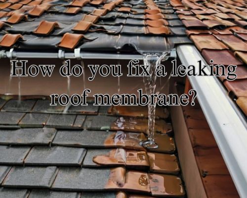 a leaking roof membrane