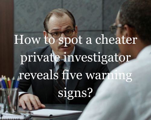 an investigator discussing to a client