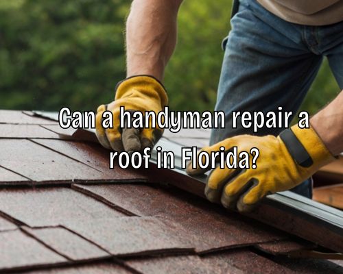 A roof in Florida being repaired by a handyman