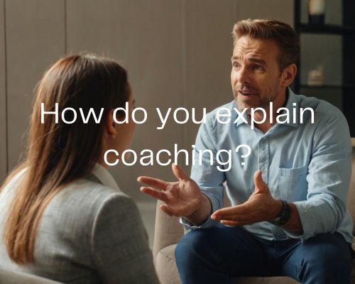 a coach explaining something to a client