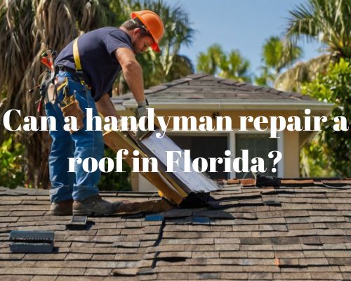 a handyman attempting to repair roof