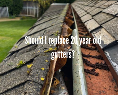 an old roof gutter in need of replacement